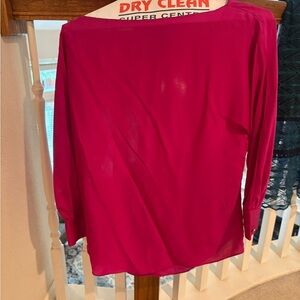 Ralph Lauren Fuchsia Long-Sleeve Boatneck Blouse